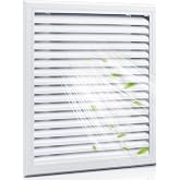 Blulu 1 Pcs 20''&times;20'' Duct Opening Decorative Gable Vent ABS, Only Vent | Heavy Duty Attic Vent Cover for Walls Garage Shed, Air Return Grille, Louvered Design,Outer Dimensions 21.75'' x 21.75''