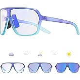 KAPVOE Photochromic Cycling Glasses for Men Women Sports Sunglasses MTB Biking Sunglasses UV Protection K64