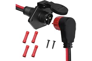 NOVINO Trolling Motor Plugs for Minn Kota,50A Trolling Motor Plug Receptacle Set for Marine Boat Down Rigger Fishing Reel,Male & Female Watertight Quick Connect 12V/24V/36V/48V 2-Wire 8 Gauge