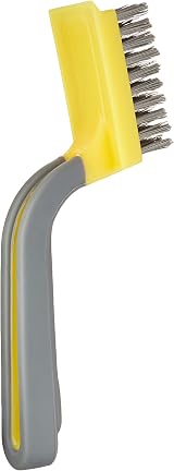 Amazon Basics Soft Grip Wide Stainless Stripper Brush Black Yellow view 2