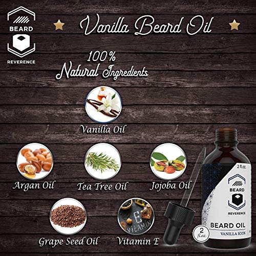 Vanilla Beard Oil All Natural Leave In Conditioner enhanced with
