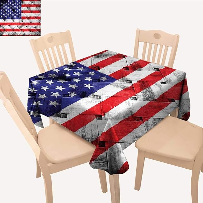 Amazon.com: PriceTextile USA Fabric Tablecloth Fourth of ...