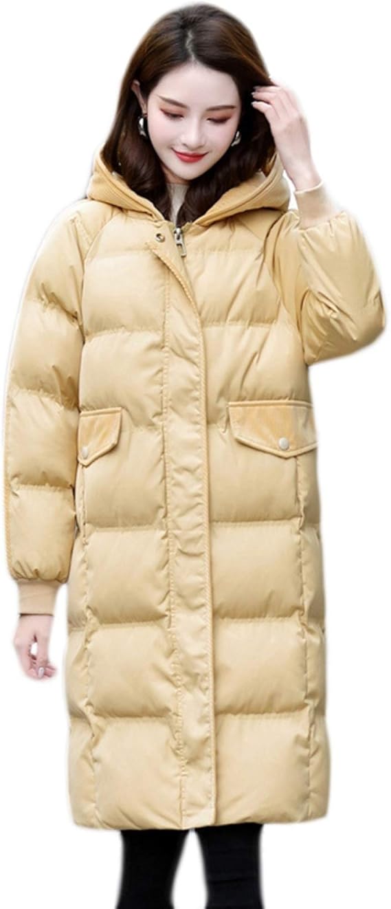 Amazon ロングダウンコート 中綿ダウンコート 綿入れ ロング丈冬服 レディース アウター 手触り良い ふわふわ 超暖かい 軽量 フードコート 無地 シンプル ポケット 中綿ダウンコート 長袖 防寒コート 体型カバー プレゼント コート ジャケット 通販