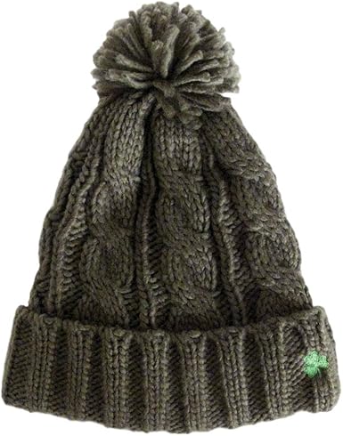 olive green bobble hat