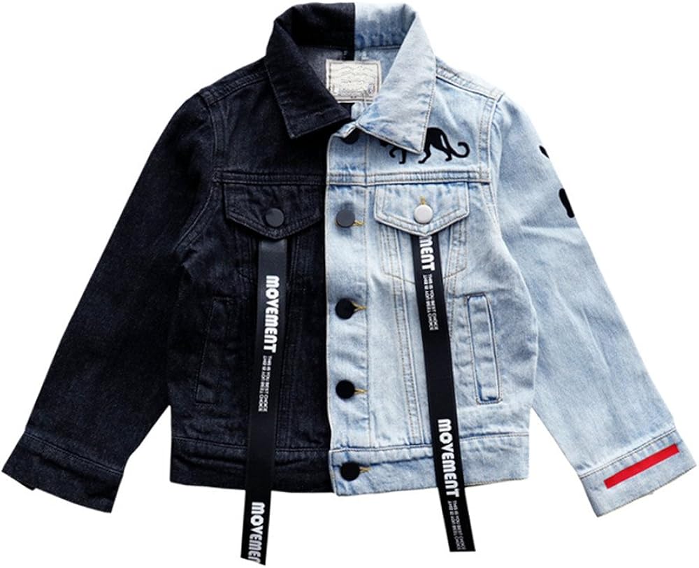 Cossky Little Boys Jean Jacket Personalized Denim Jacket (45Y/120cm