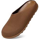 iiimmu Women Clogs Knit Slip On Mules Work Shoes with Arch Support Slippers Round Toe Slides Comfortable Flats