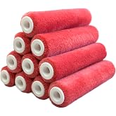 Premium 4-Inch Mohair Mini Paint Roller Covers - 10-Pack, Lint-Free &amp; Shed-Resistant for Smooth Finishes &ndash; Ideal for Cabinets, Trim &amp; Doors &ndash; Works with All Paints &amp; Stains (10-Pack)
