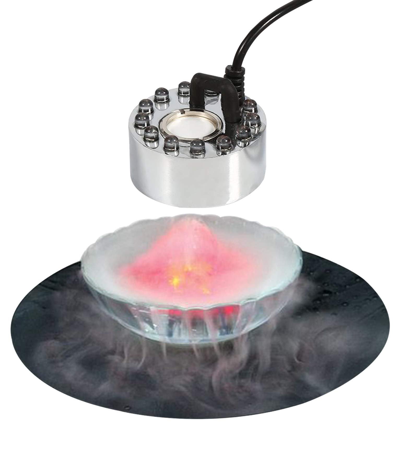 FITNATE Mist Maker With Floating Splash Guard - Fogger For Ponds, Fountains & DIY Humidifiers