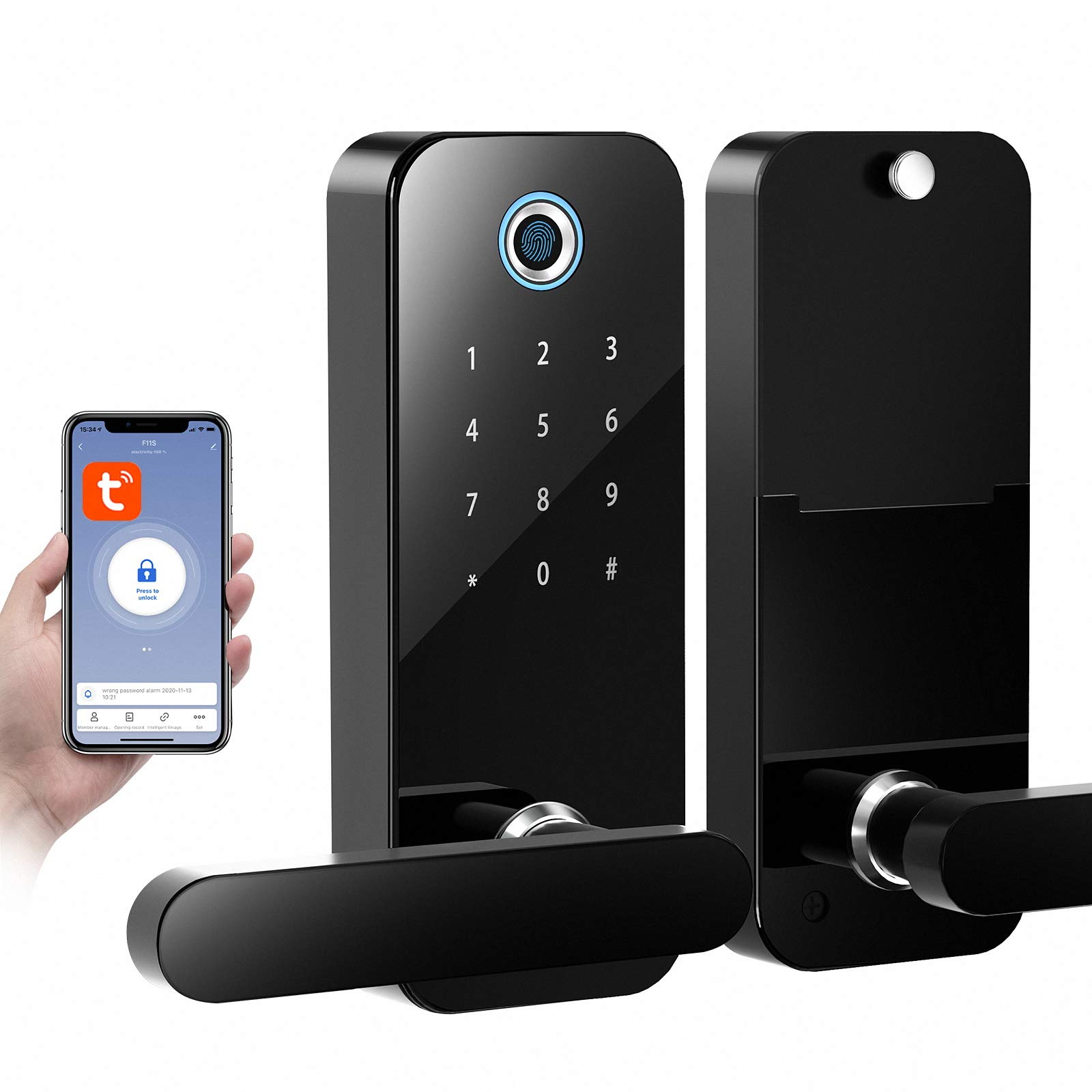 COOLOUS Keypad Smart Door Lock with Handle Keyless