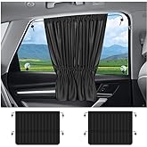 2PCS Car Window Shades,Stretchable Car Curtains for Sunburn Protection &amp; Interior Cooling,Universal Car Privacy Shades for Automotive Glass