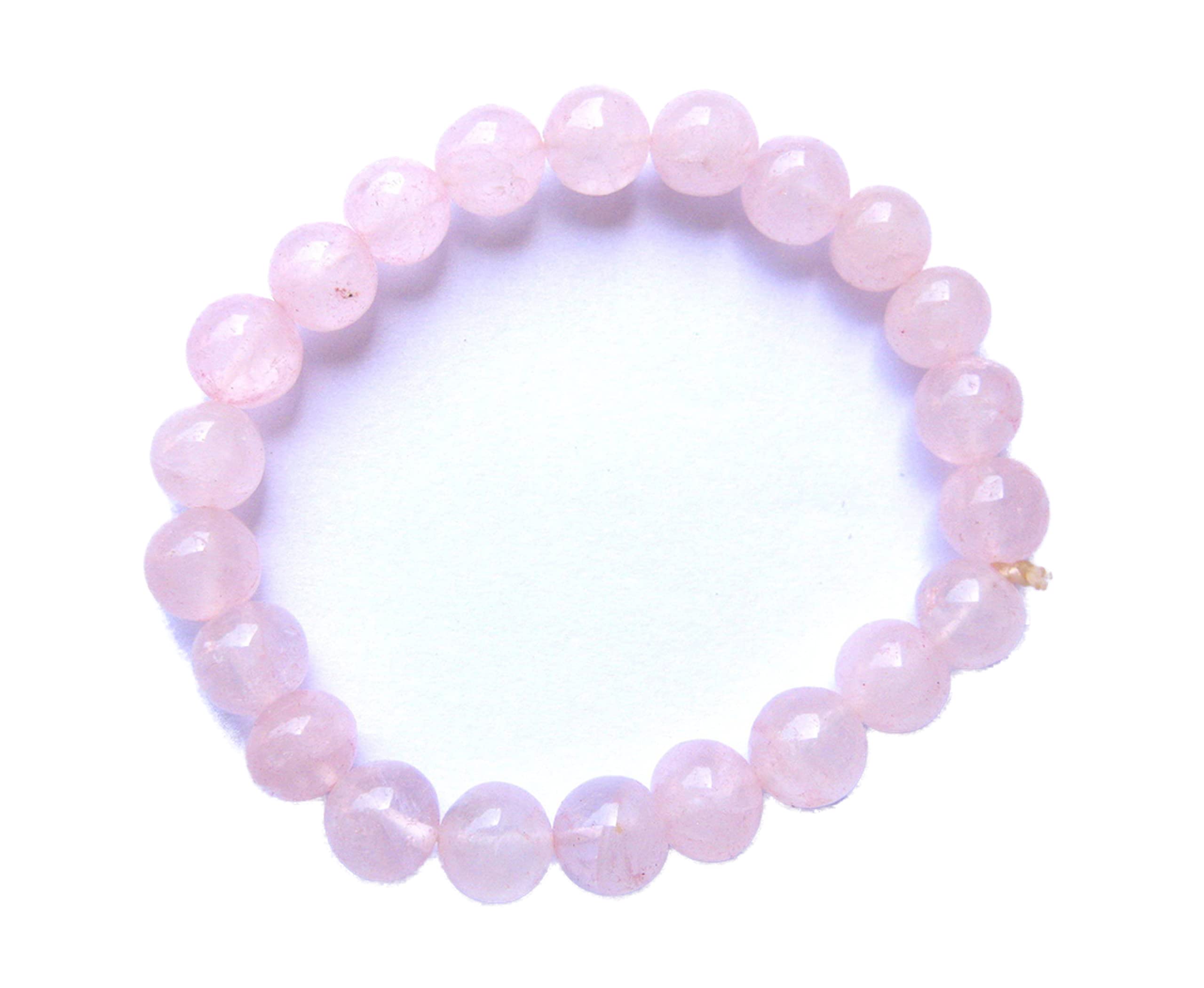 Beautiful Rose Quartz Power Beaded Round Bracelet crystal healing Gift Fashion Gemstone Accessory Love Peace meditation spiritual