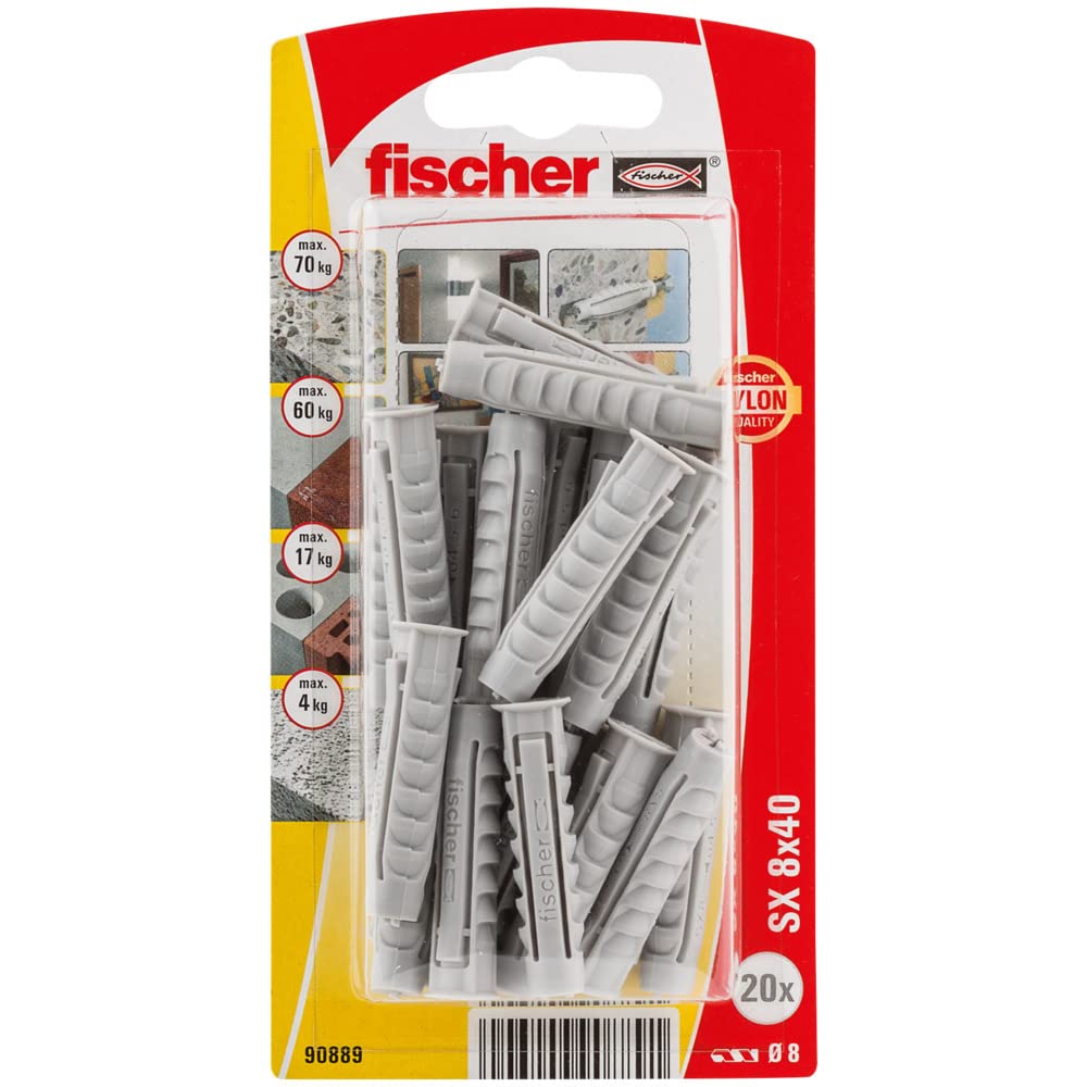 fischer Expansion Plug SX 8 x 40 K NV, 90889