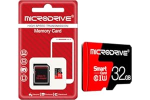 Class 10 TF Card with SD Adapter Plug and Play Fast Read Write Ideal for Mobile Phone Camera Game Console（32GB