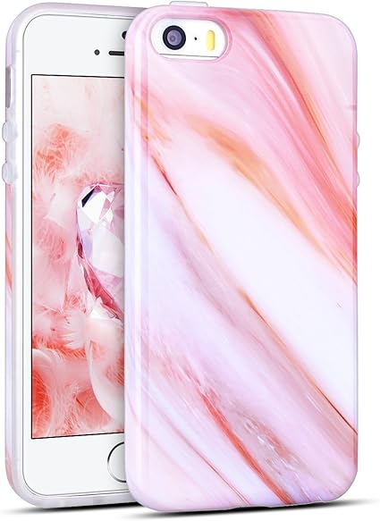Amazon Co Jp Iphone5 5s Se対応 大理石柄 石 マーブル柄 マーブル模様 天然石 オシャレ シンプル マーブルカラー Tpu ソフト シリコン 素材ケース ピンク 大理石風 家電 カメラ