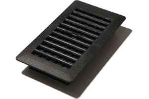 Decor Grates PL408-BLK 4-Inch by 8-Inch Plastic Floor Register, Black