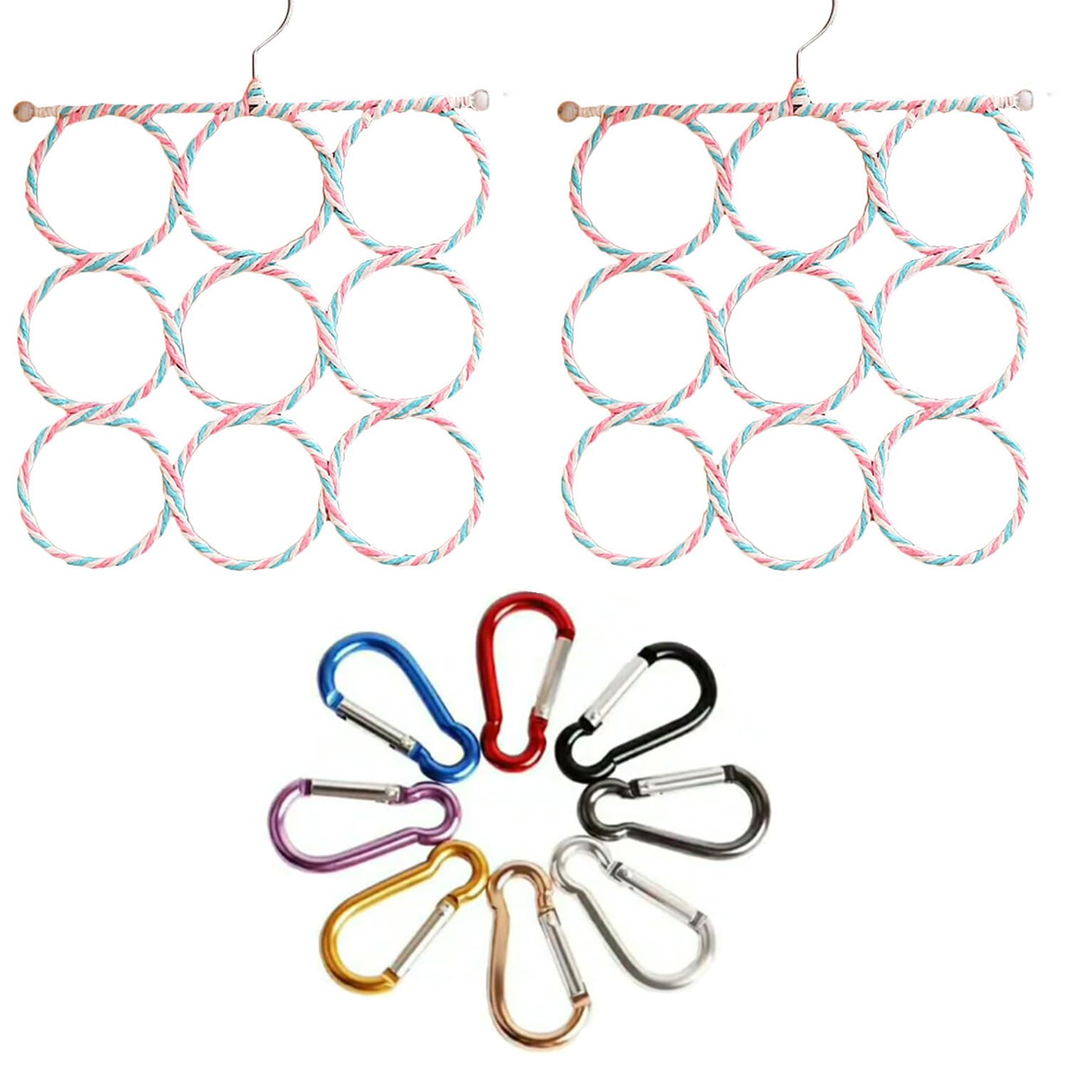 MEISH 10Pcs Bird Swings Stand Pull Rope Hook Bird Climbing Net Hanging Ladders Climbing Toys for Pet Bird Cage Accessories