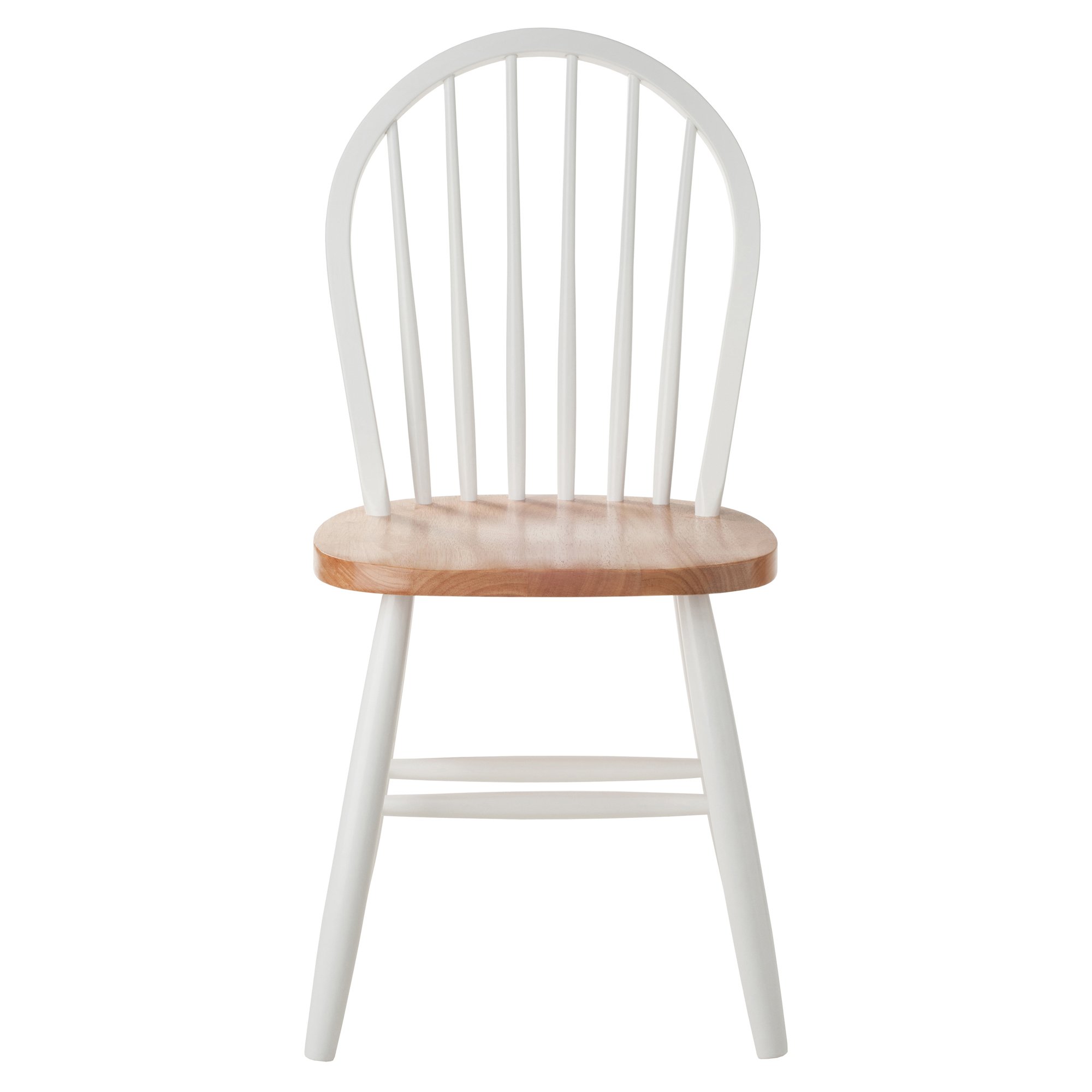 Windsor Chair – 2 – Piece Set Natural Beech Wood and White Finish