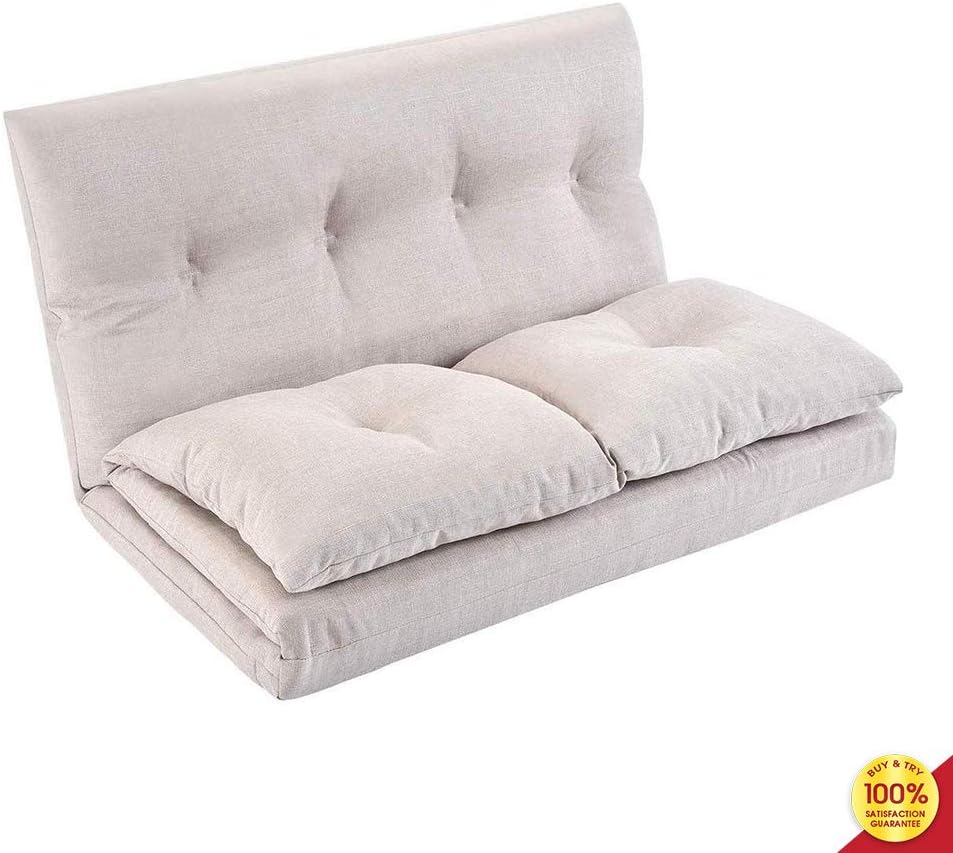 Amazon Com Hooseng Fabric Folding Double Chaise Lounge Sofa Chair