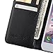 Wisdompro Case for iPhone 6s, for iPhone 6, Premium PU Leather 2-in-1 Protective Folio Flip Wallet Case with Credit Card Holder Slots for Apple 4.7 Inch iPhone 6s 6 (Black)