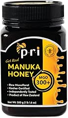 P.R.I Manuka Honey, MGO 300+, 1.1LB New Zealand Raw Manuka Honey (500g)