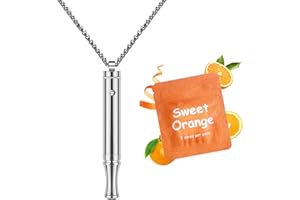 ASTOFLI Adjustable Air Outlet Quit Smoking Breathing Necklace for Adults - Flavored Stress Black Breathing Necklace Stop Smok