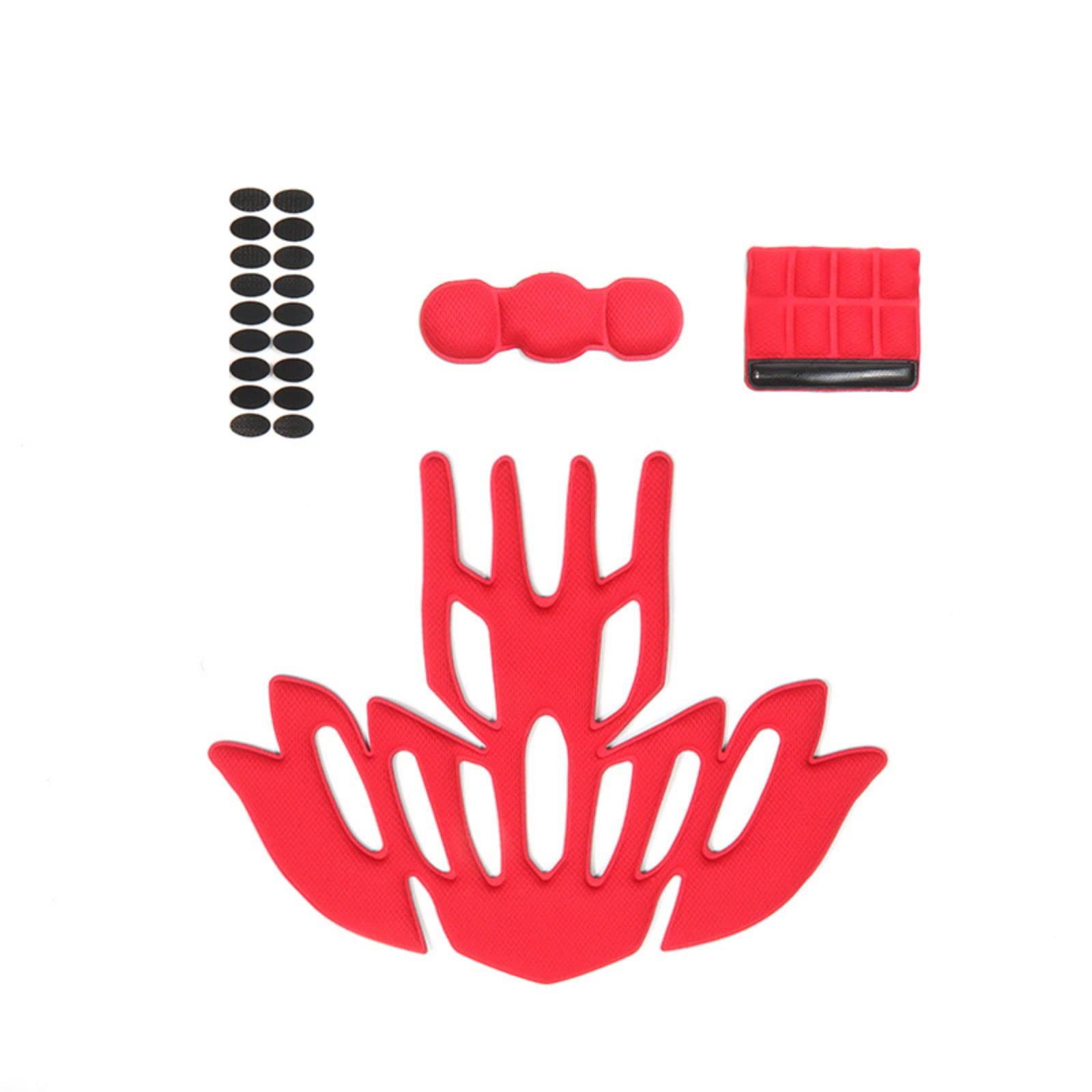PAXLAMB Helmet Inner Padding Foam Pads Kits Sealed Sponge Protective Lining Protection Liner Cushion Mat Set for Outdoor Sporting Cycling Bike Motorcycle Bicycle Riding Accessories (Red J)