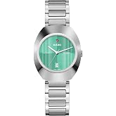 Rado - DiaStar Original Open Heart - Women's Automatic Swiss Watch - 30mm Turquoise Dial - Silver Stainless Steel Bracelet - R12170323