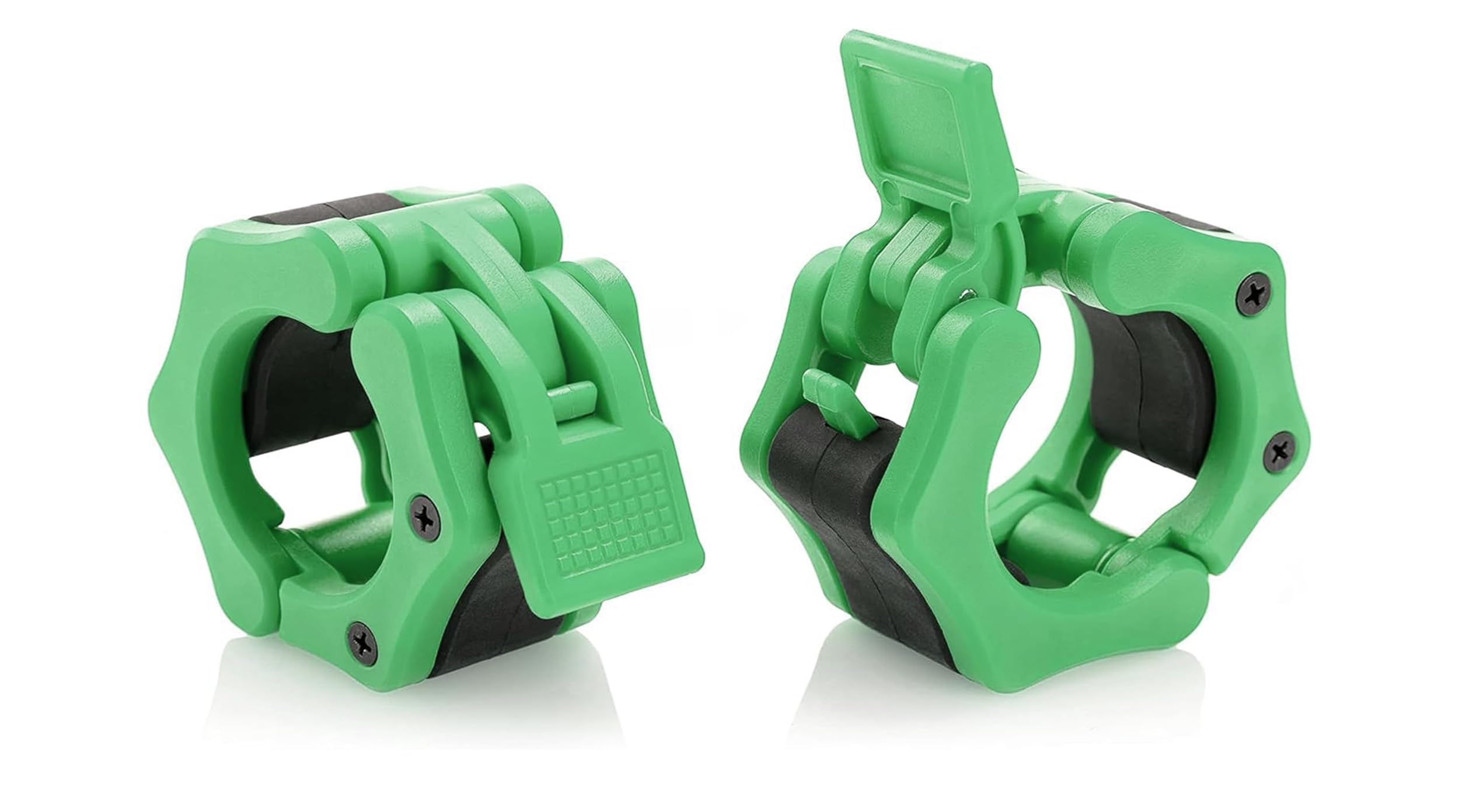 Photo 1 of Greententljs Barbell Clamps 2 Inch Olympic - Pair of Collars Quick Release Locking Barbell Workout Pro Weight Plate Clamp Clips for Gym Power Heavy Weightlifting Fitness (Green Matte)
