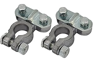 Ampper Lead Alloy Military Spec Battery Terminal Ends, Top Post Battery Terminals Clamp Set for Marine Car Boat RV Vehicles (