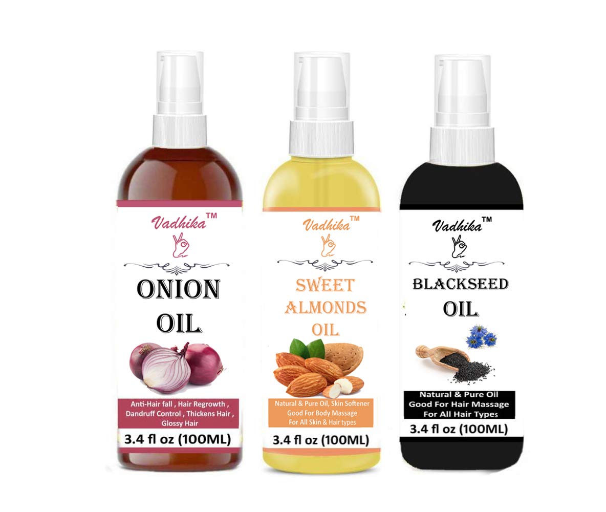 Buy Vadhika Organic Onion Oil And Sweet Almonds Oil Blackseed