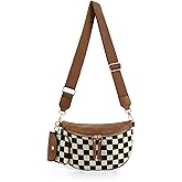 Checkered Crossbody Bag Bum Bags for Women Checkered Purse Plaid Womens Cross Body Purses Checkerboard Fanny Pack
