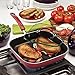 Rachael Ray Brights Nonstick Griddle/Griddle Pan/Flat Grill with Glass Press - 11 Inch, Orange Gradient