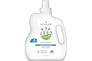 ATTITUDE Laundry Detergent, EWG Verified, Plant and Mineral-Based Formula, HE Compatible, Vegan and Cruelty-free Household Products, Wildflowers, 40 Loads, 67.6 Fl Oz