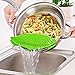JIKO MAMBO Clip-on Silicone Strainer, Colander & Drainer, Pan Strainer, BONUS FREE Spatula! Pasta, Spaghetti, Ground Beef Grease, Vegetables Strainer, Snap on Bowls,Pots,Pans & Strain