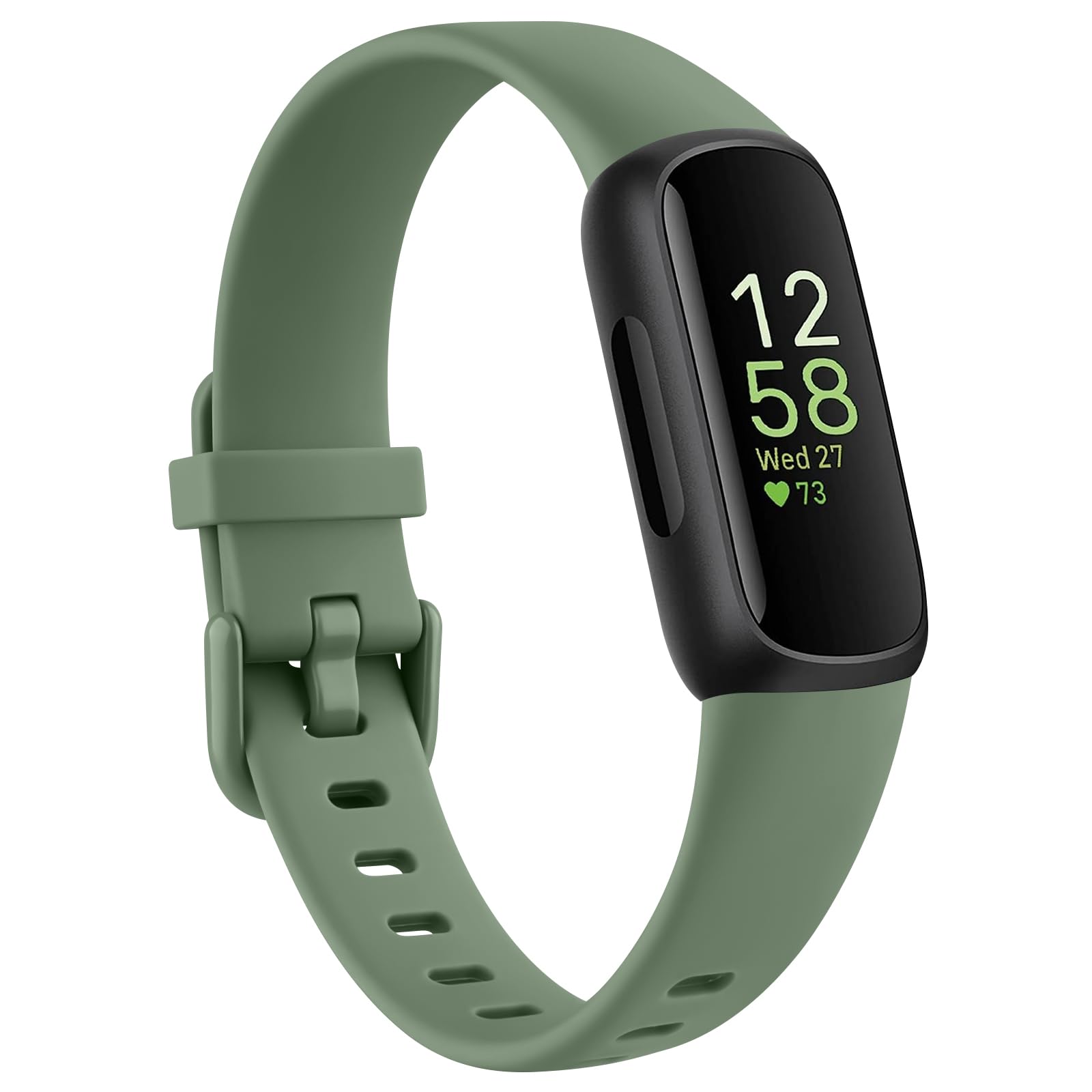 Tobfit Replacement Strap for Fitbit Inspire 3, Soft Silicone Wristband Watchband Accessory (Olive Green)