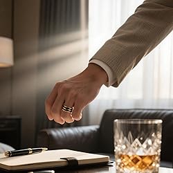 SX.man&sog 8mm rings for Men or Women,Two Tone