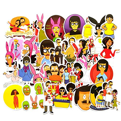 Bob's Burgers Sticker Clear Stickers No-Duplicate Waterproof Vinyl Stickers for Skateboard Luggage Helmet Guitar (Bob's Burgers) (Best Of Bob's Burgers)