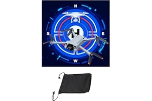 Foldable Drone Landing Pad 60cm – Waterproof PU Takeoff & Landing Mat with Drone Pattern – Portable Helipad for Mini5/4/3, 3S