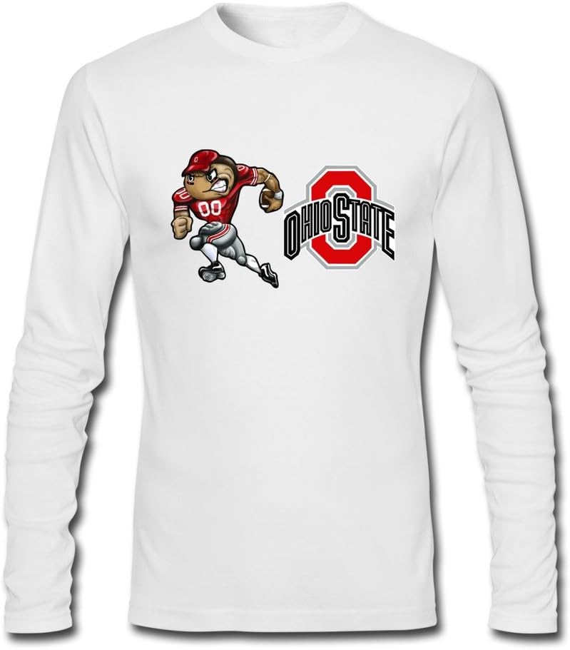 TBTJ NCAA Ohio State Brutus Buckeye Long Sleeve T Shirts For Men