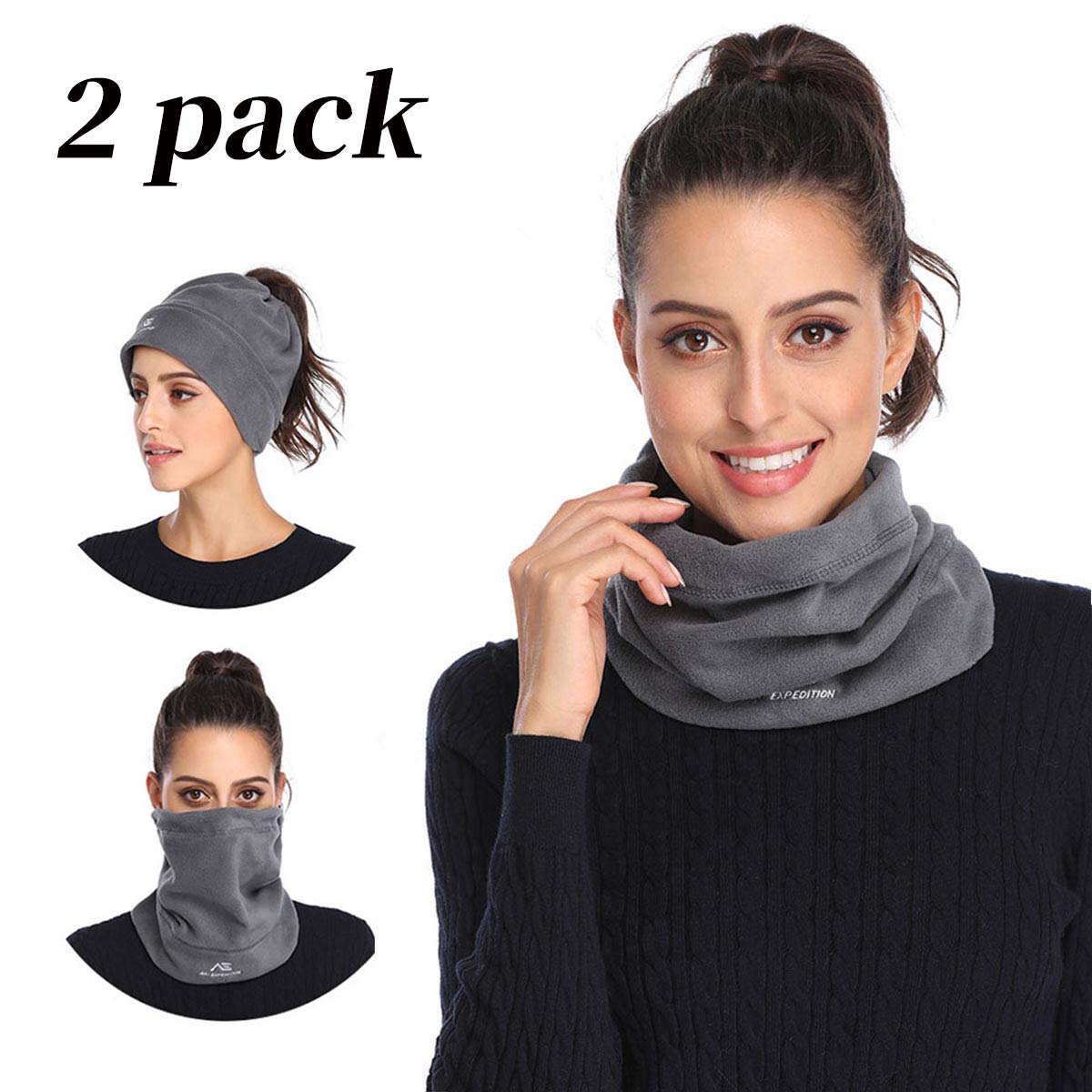 Fleece Neck Gaiters Warmer for Men Women Winter Face Mask Neck Scarf ...