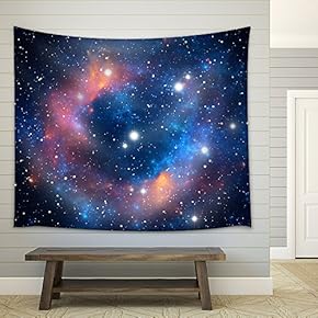 Colorful Space Star Nebula - Fabric Wall Tapestry Home Decor - 51x60 inches