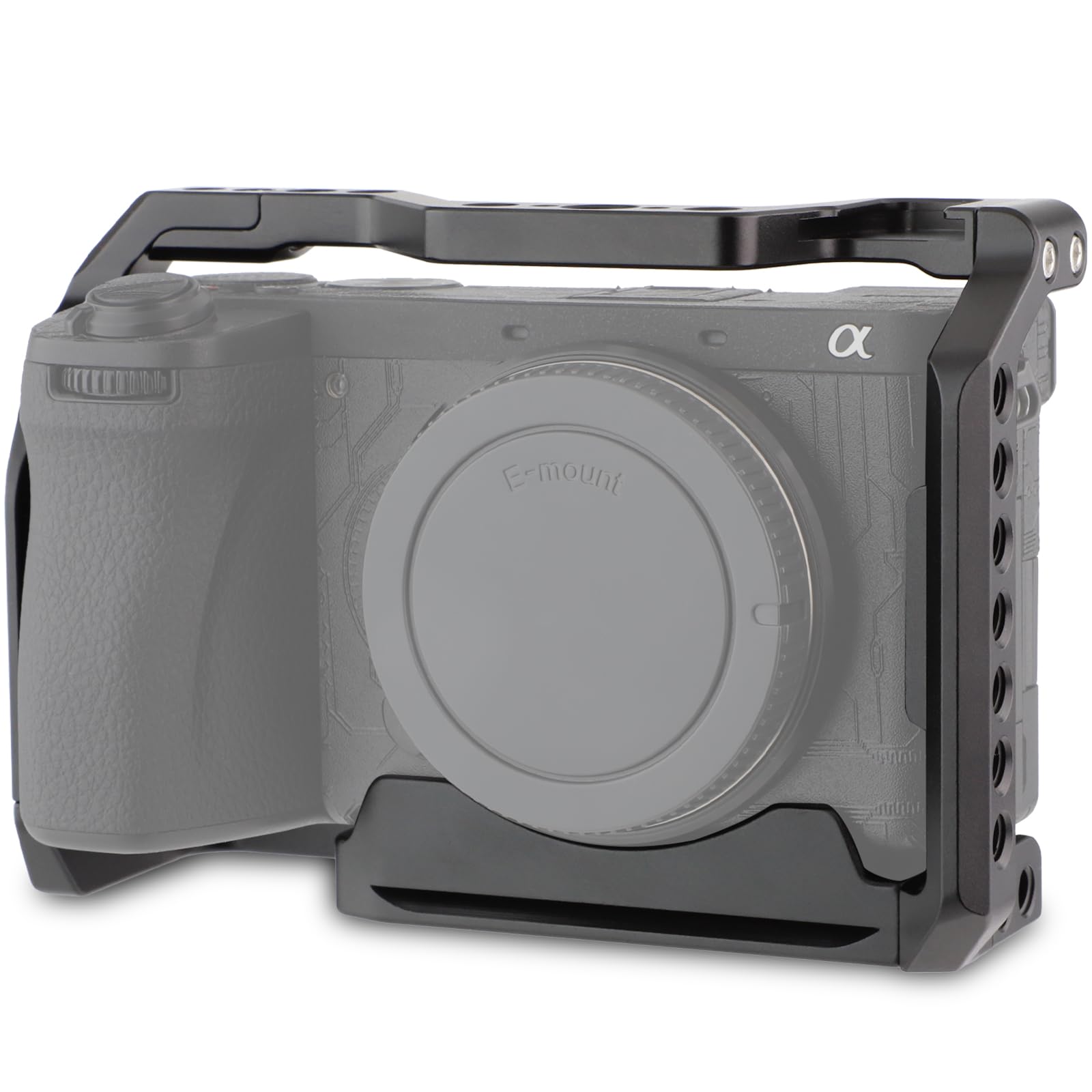 Leftfoto A6700 Camera Cage with Arca Base & Integrated Quick Release Plate for Sony a6700 - Durable Protective Frame Rig with ARRI Threads for Arca Type Mounting