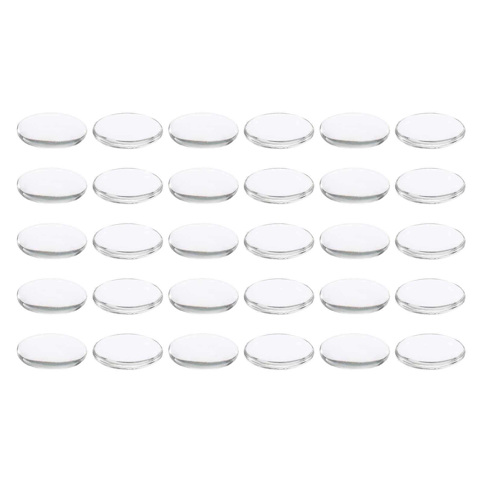 PATIKIL Transparent Glass Cabochons, 100Pcs 30x20mm Oval Glass Dome Tiles for Photo Pendant Jewelry Making, Clear