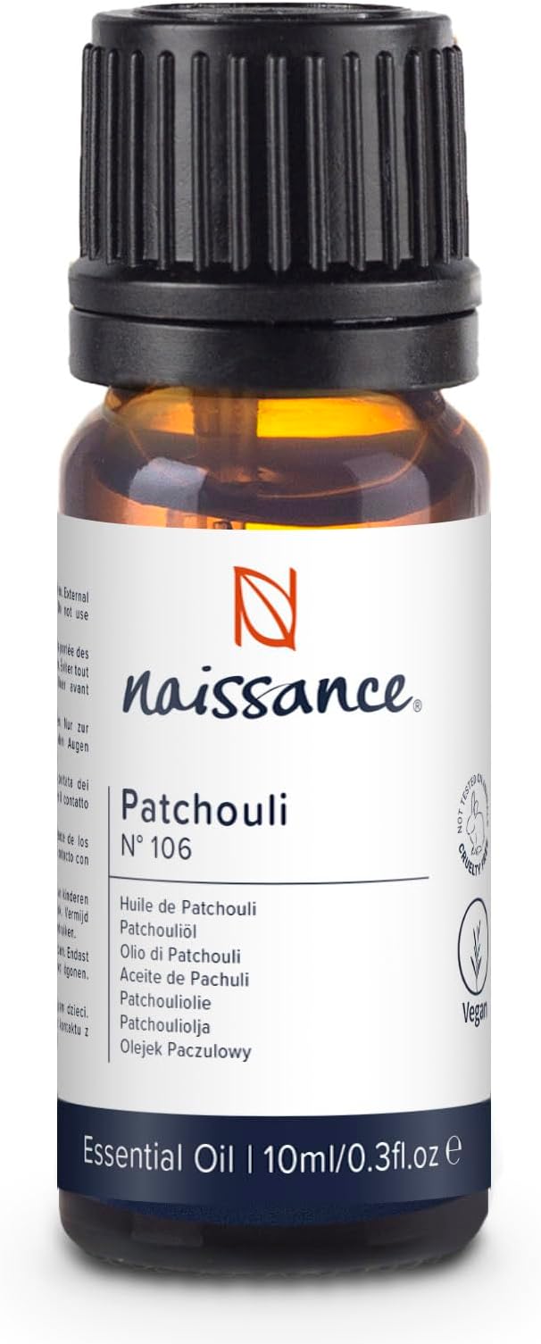 Naissance Patchouli Essential Oil 10ml Pure, Vegan, Cruelty Free