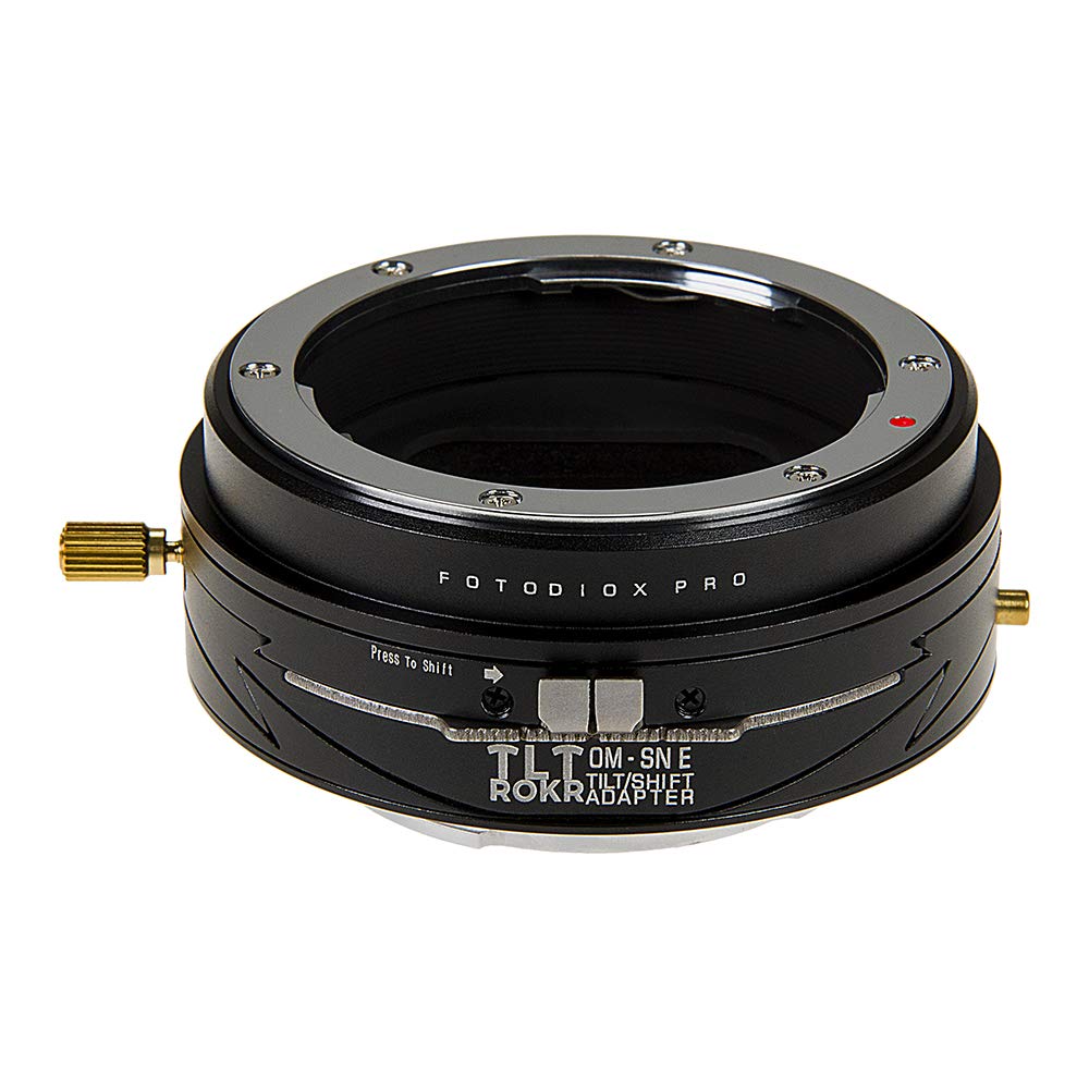 Fotodiox Pro TLT ROKR Tilt/Shift Lens Mount Adapter Compatible with Olympus OM 35mm Film Lenses to Sony E-Mount Cameras