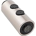 Hibbent Pull Out Sink Sprayer, 2 Function Kitchen Faucet Head, Bathroom Pull Down Spray Head with G1/2 or 13/16 Inch Male Connector, Brushed Nickel