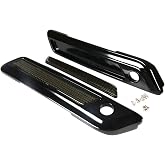 Rudyness Black Saddlebag Outer Lid Hinge Latch Covers For Harley Touring Electra Road Street Glide 2014-2023 (Black Smoke)