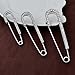 3PCS Silver Tone Crystal Sweater Pin Candy Hat Breastpin Pave Safety Pin Scarf Lapel Pin Cardigan Brooch