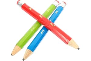 HEALLILY 3Pcs Large Wooden Jumbo Pencils for Lightweight Writing and Drawing School Stationery with Thick