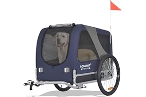 DOGGYHUT® Premium Large Pet Bike Trailer for Medium or Large Dog, Up to 78 lbs,Dog Bicycle Carrier,Low Center of Gravity,Easy Folding Frame
